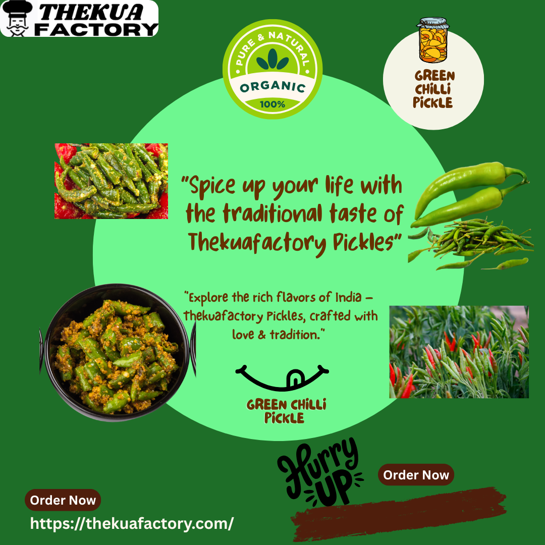Spicy Green Chilli Pickle – Hari Mirch ka Achar (Premium Handmade, Tangy & Fiery)-420 gm