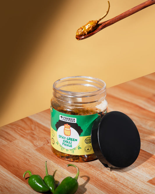 Spicy Green Chilli Pickle – Hari Mirch ka Achar (Premium Handmade, Tangy & Fiery)-350 gm